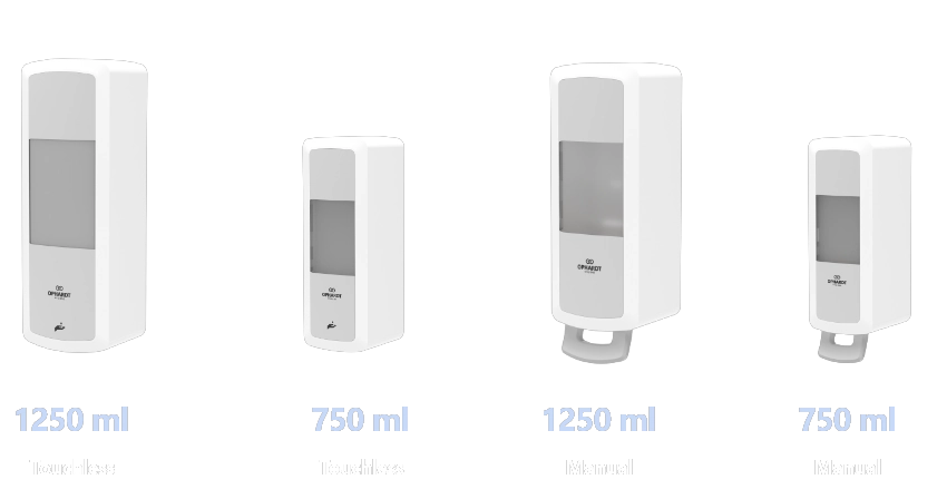 1250 ml und 750 ml berührungslose und manuelle KX-Spender